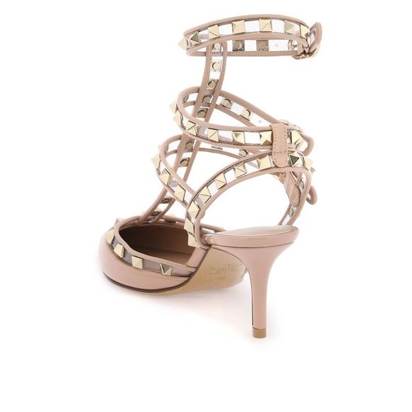 Valentino Garavani Rockstud Pumps In Leather And Polymer Material - Picture 3 of 3